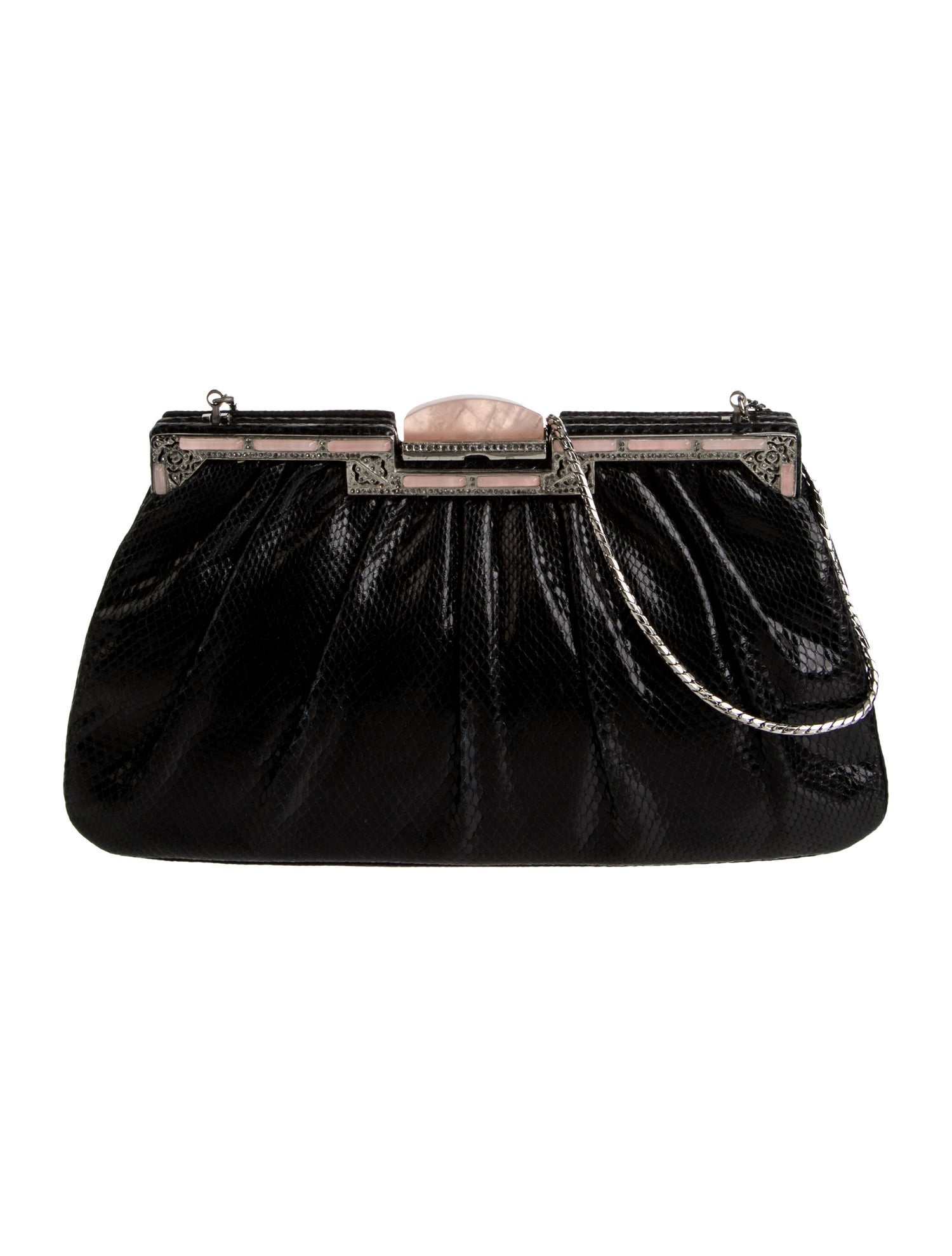 Judith Leiber Embossed Leather Shoulder Bag
