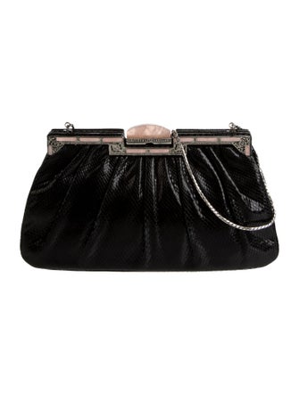 Judith Leiber Embossed Leather Shoulder Bag