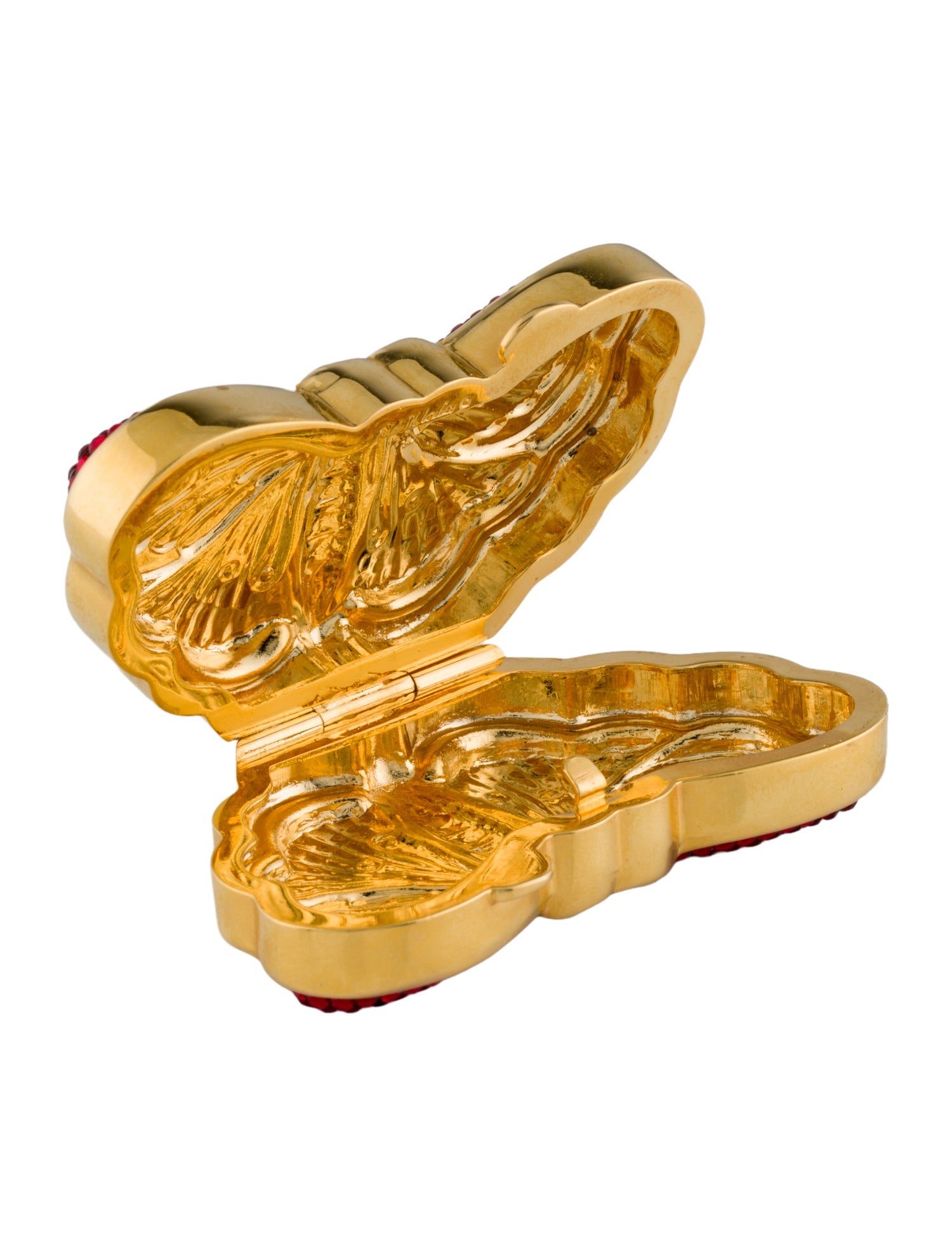 Judith Leiber Embellished Metal Pill Box