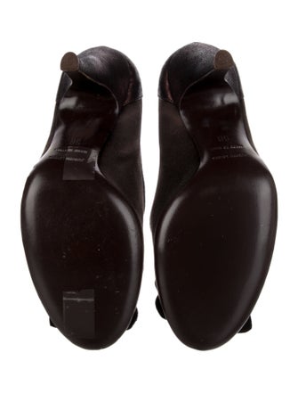 Judith Leiber Satin Crystal Embellishments Pumps