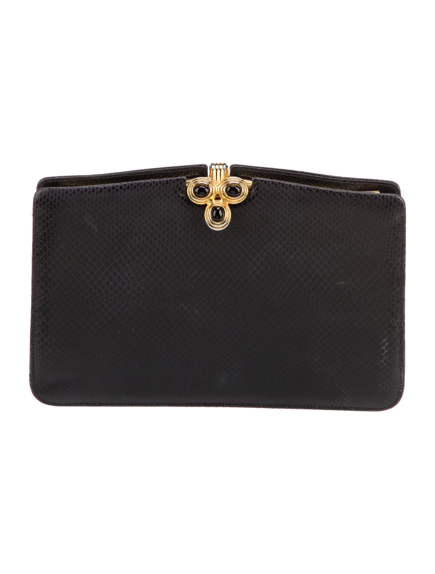 Judith Leiber Embossed Leather Clutch