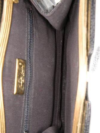 Judith Leiber Embossed Leather Clutch