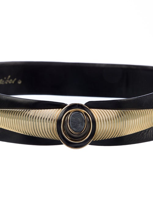 Judith Leiber Leather Waist Belt