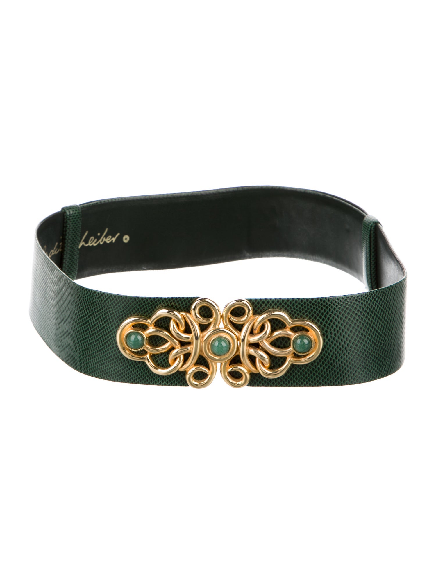 Judith Leiber Leather Waist Belt