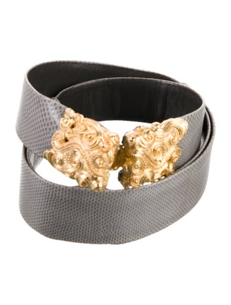 Judith Leiber Leather Waist Belt