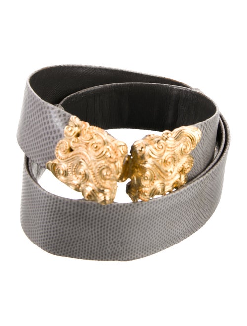 Judith Leiber Leather Waist Belt