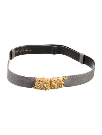 Judith Leiber Leather Waist Belt