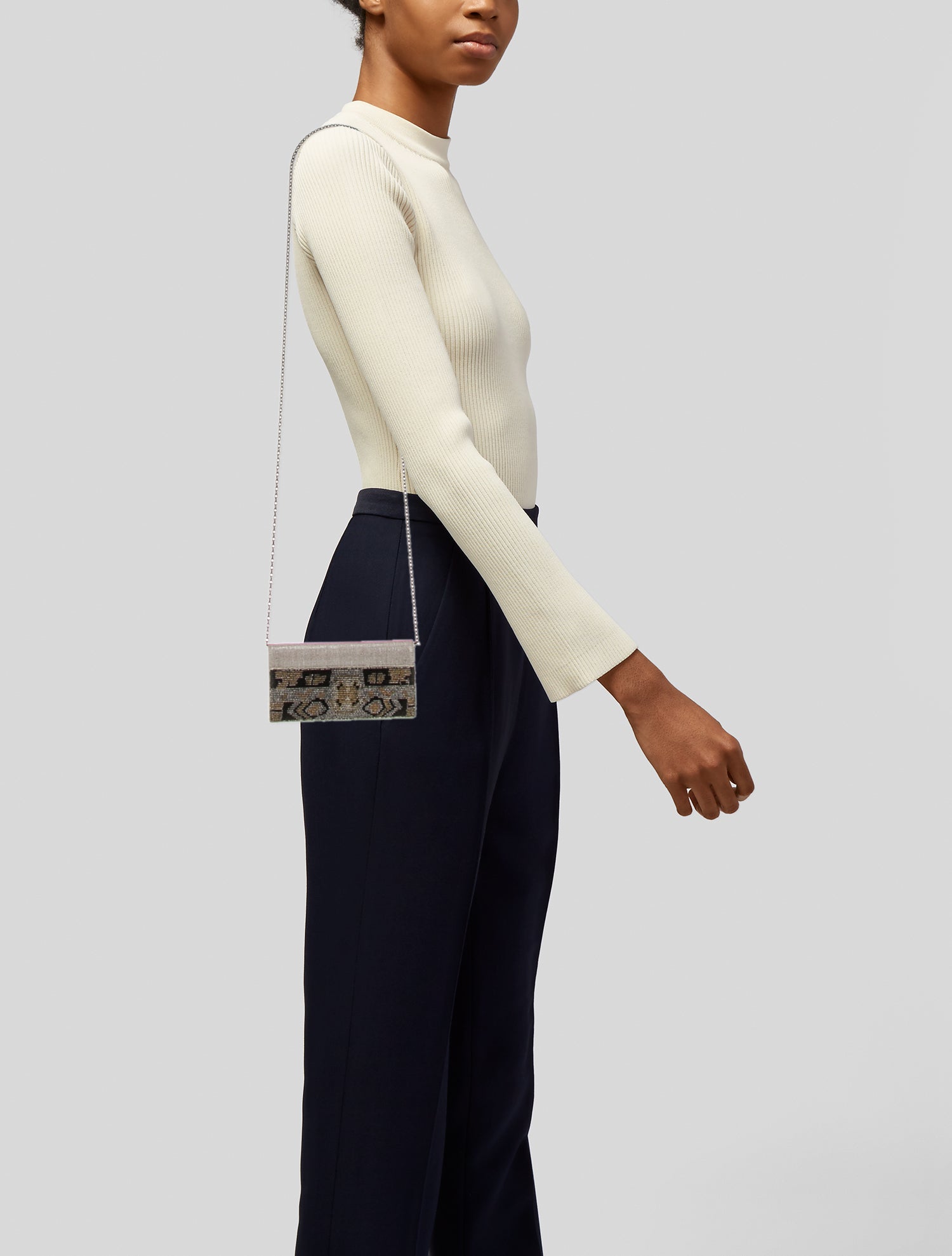 Judith Leiber Canvas Clutch