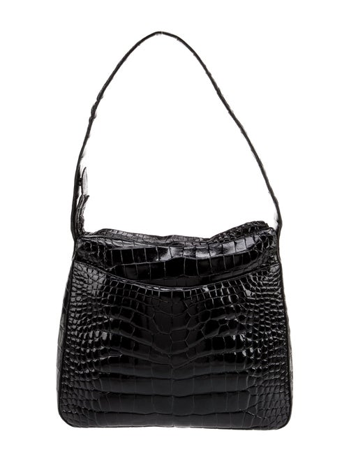 Judith Leiber Embossed Leather Shoulder Bag