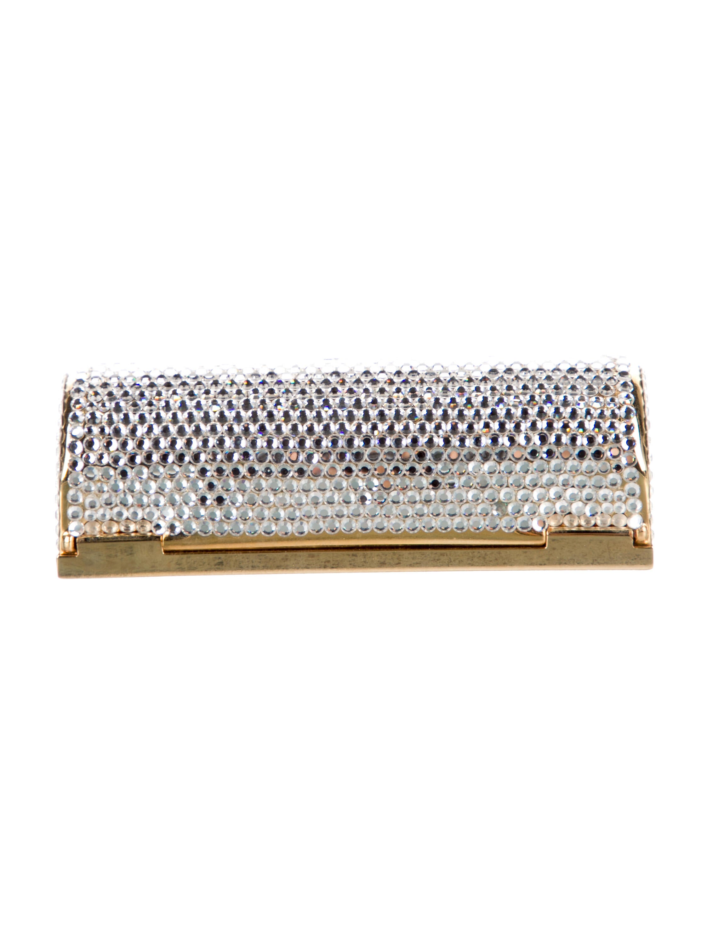 Judith Leiber crystal embellishment Lipstick Case