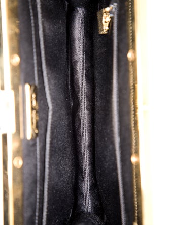 Judith Leiber Embossed Leather Top Handle Bag