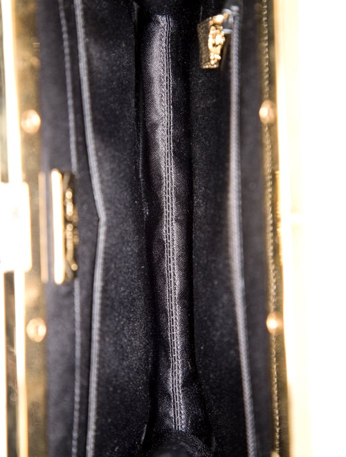 Judith Leiber Embossed Leather Top Handle Bag