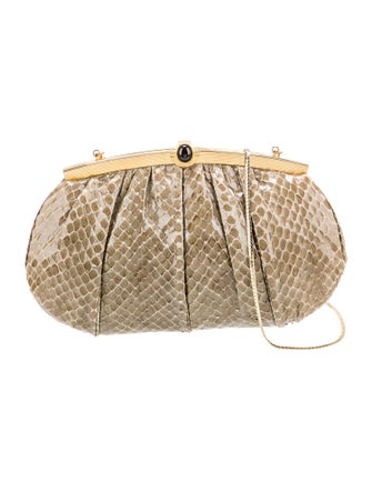 Judith Leiber Snakeskin Shoulder Bag