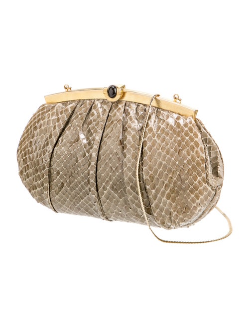 Judith Leiber Snakeskin Shoulder Bag