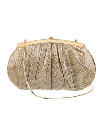 Judith Leiber Snakeskin Shoulder Bag