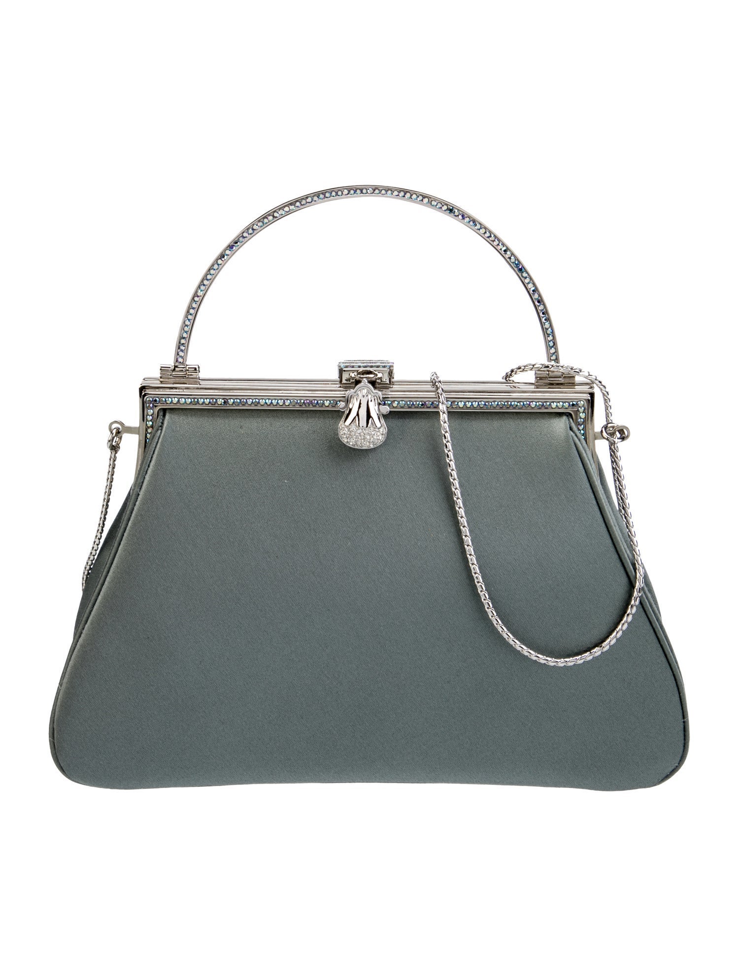 Judith Leiber Satin Top Handle Bag