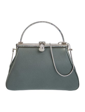 Judith Leiber Satin Top Handle Bag