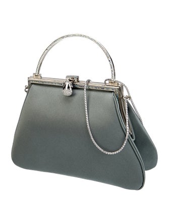 Judith Leiber Satin Top Handle Bag