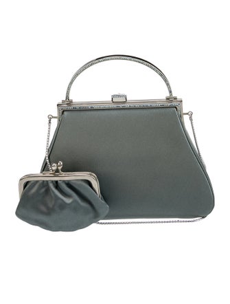 Judith Leiber Satin Top Handle Bag