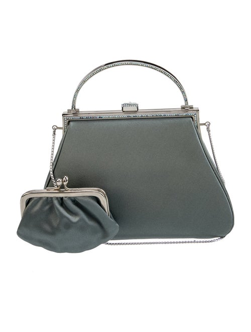 Judith Leiber Satin Top Handle Bag
