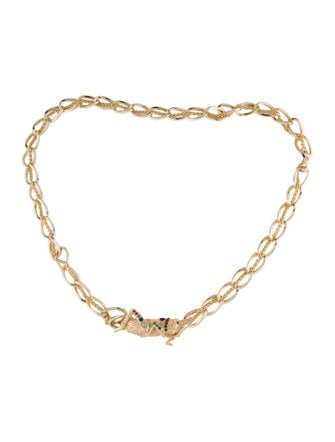 Judith Leiber Skinny Metal Chain-Link Belt