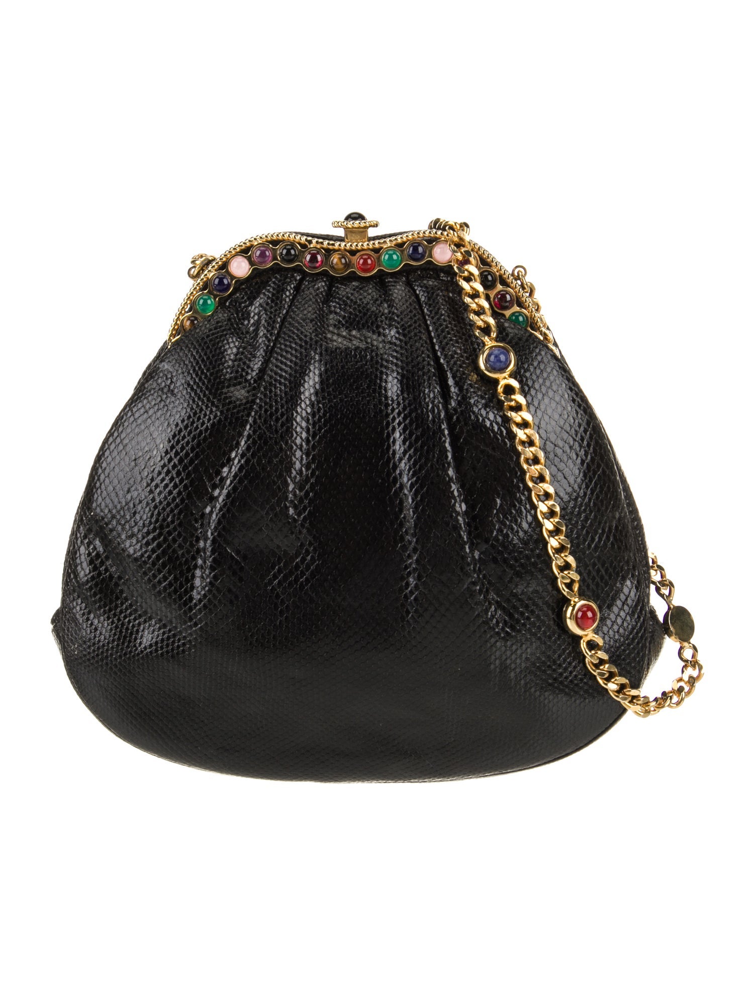 Judith Leiber Embossed Leather Evening Bag