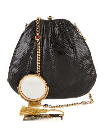 Judith Leiber Embossed Leather Evening Bag