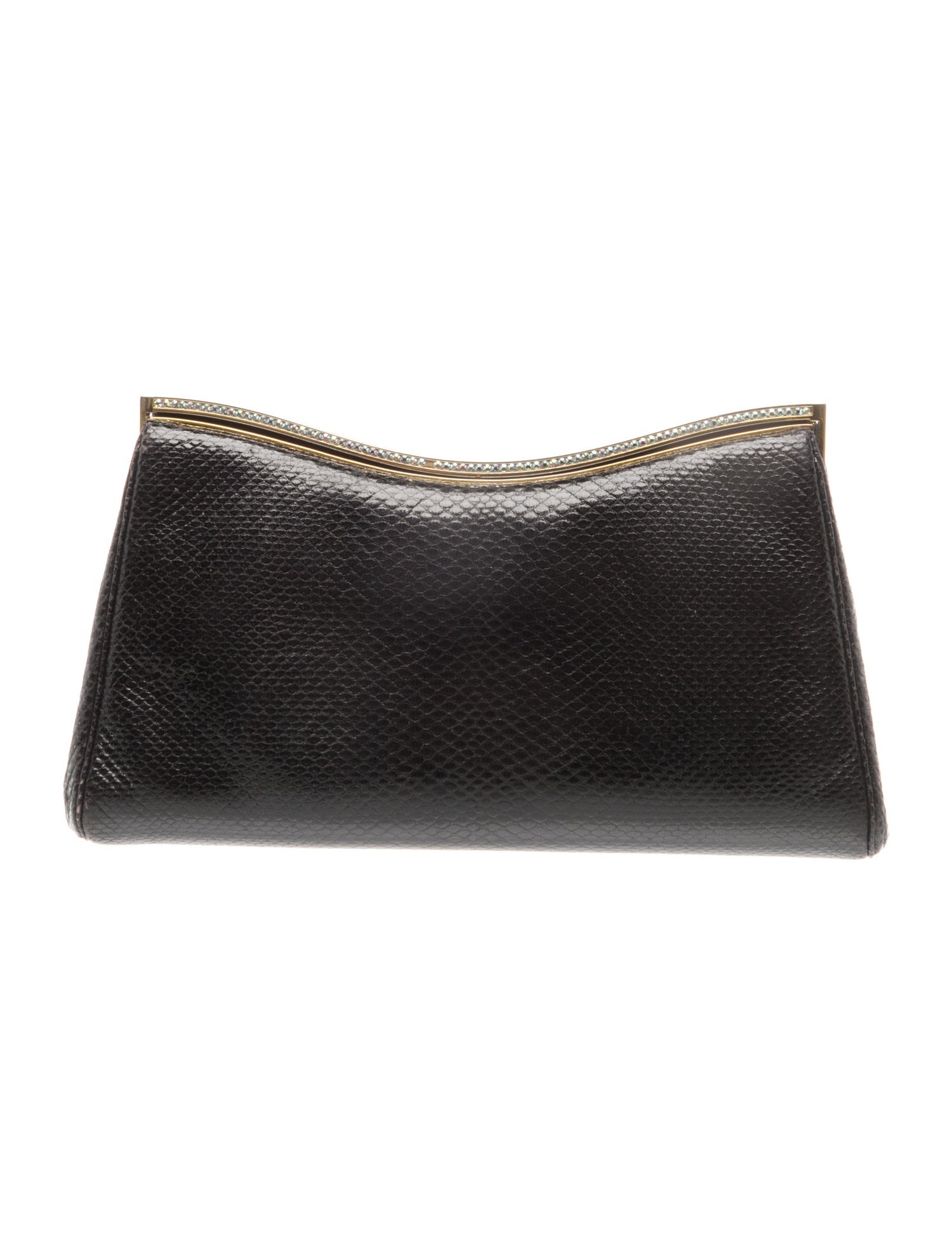 Judith Leiber Embossed Leather Clutch