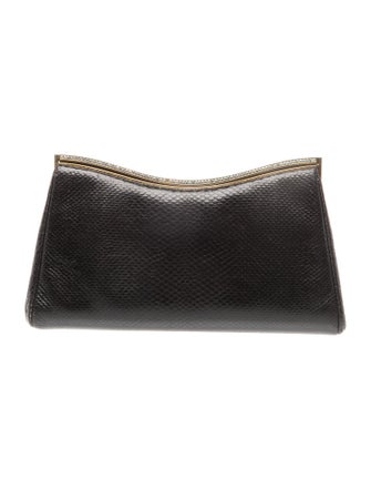 Judith Leiber Embossed Leather Clutch