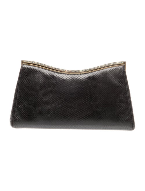Judith Leiber Embossed Leather Clutch