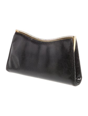 Judith Leiber Embossed Leather Clutch