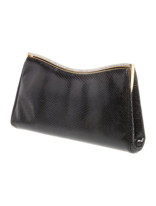 Judith Leiber Embossed Leather Clutch