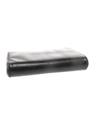 Judith Leiber Embossed Leather Clutch