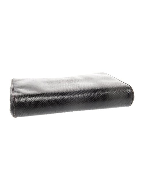 Judith Leiber Embossed Leather Clutch
