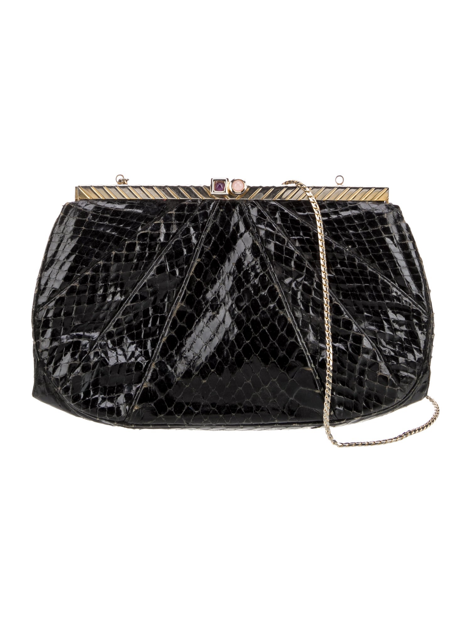 Judith Leiber Embossed Leather Evening Bag