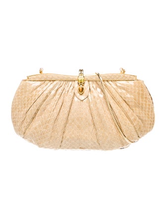 Judith Leiber Embossed Leather Evening Bag