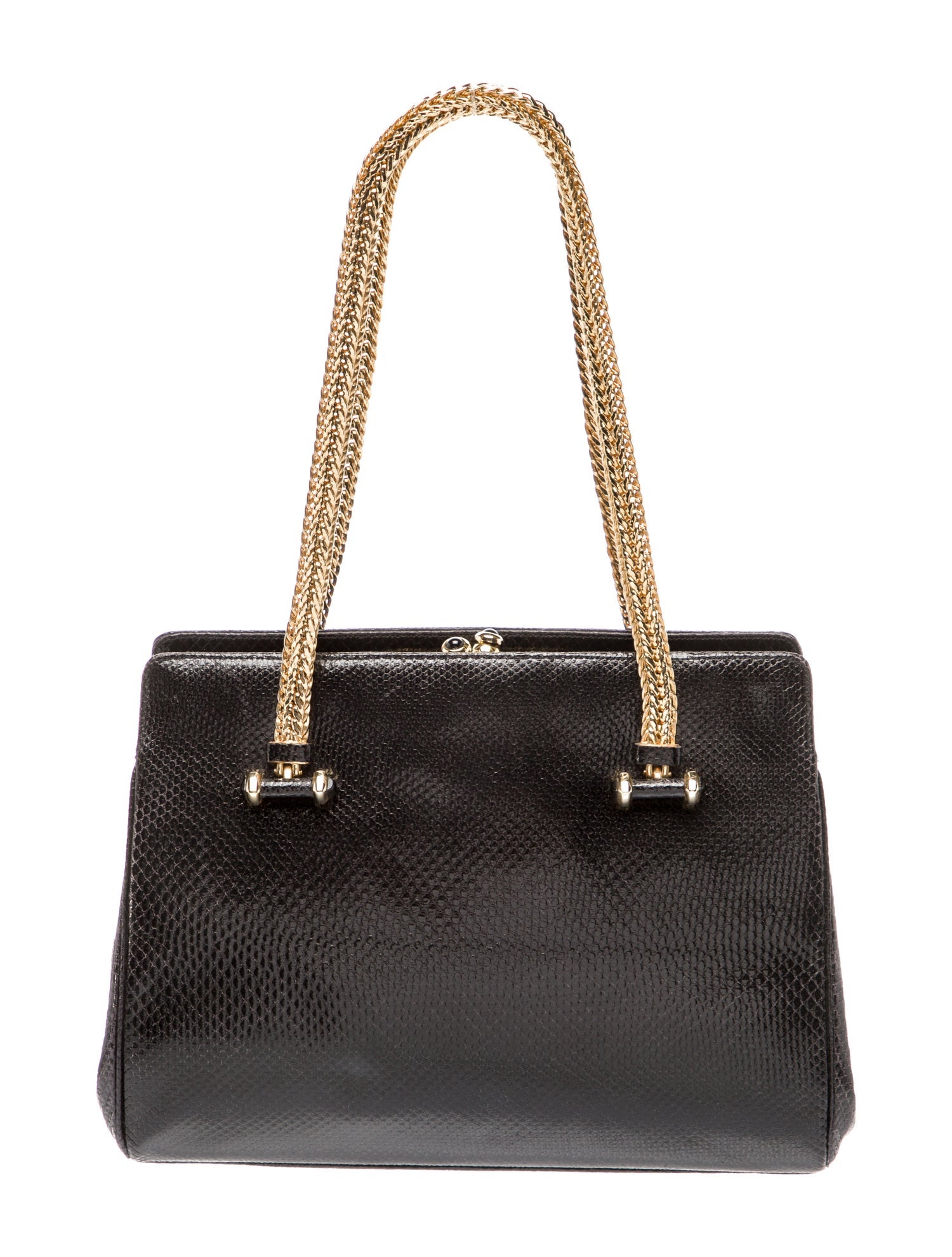 Judith Leiber Embossed Leather Shoulder Bag