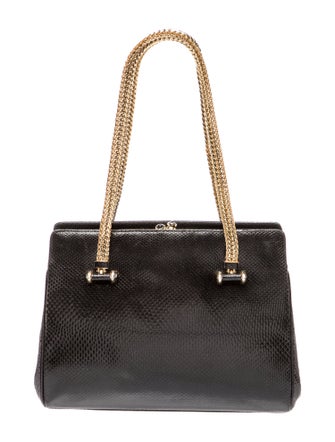 Judith Leiber Embossed Leather Shoulder Bag