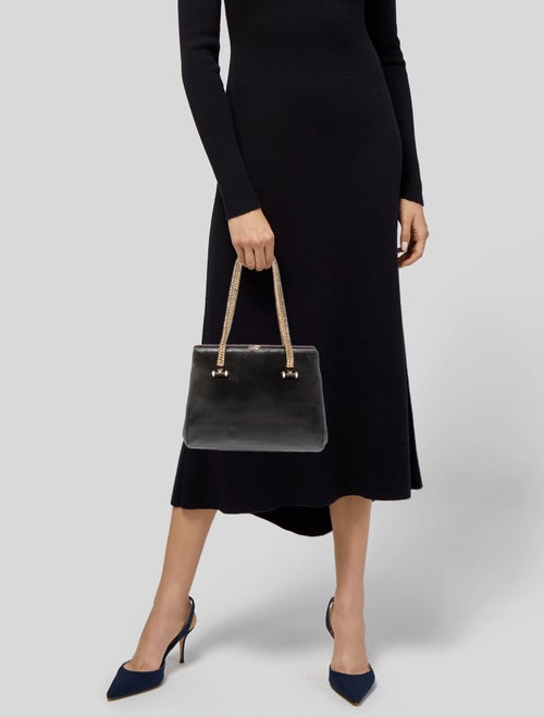 Judith Leiber Embossed Leather Shoulder Bag