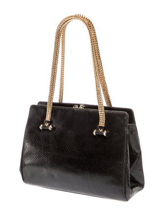 Judith Leiber Embossed Leather Shoulder Bag
