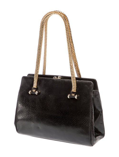 Judith Leiber Embossed Leather Shoulder Bag