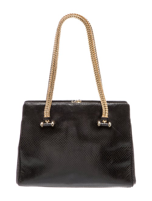 Judith Leiber Embossed Leather Shoulder Bag