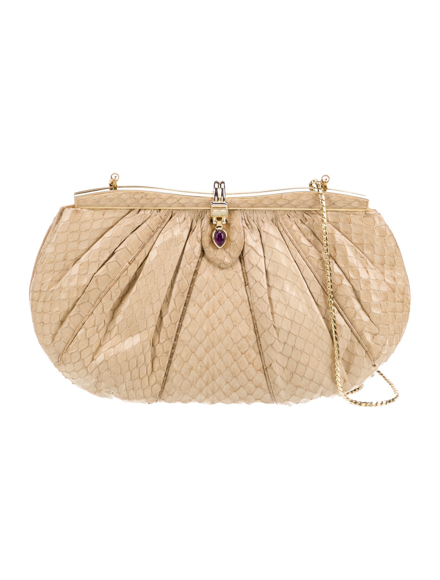 Judith Leiber Snakeskin Shoulder Bag