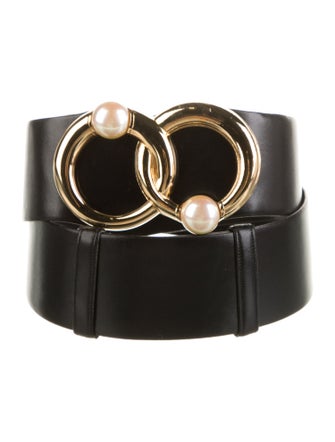 Judith Leiber Wide Leather Belt