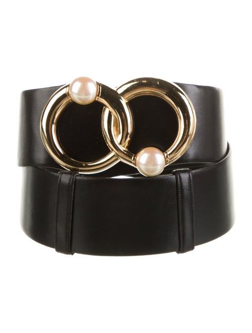 Judith Leiber Wide Leather Belt