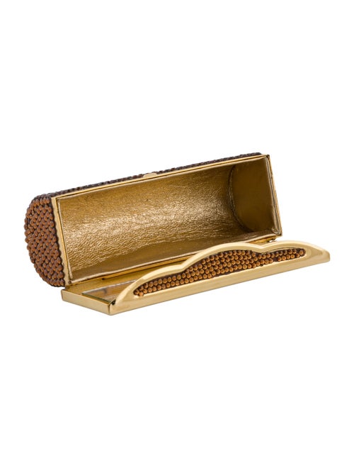 Judith Leiber Crystal-encrusted Lipstick Case