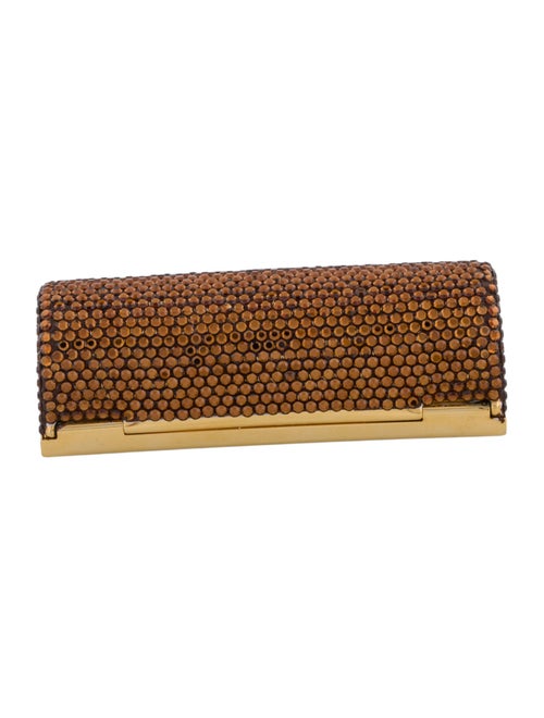 Judith Leiber Crystal-encrusted Lipstick Case