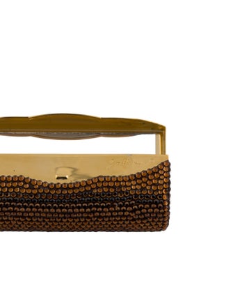 Judith Leiber Crystal-encrusted Lipstick Case