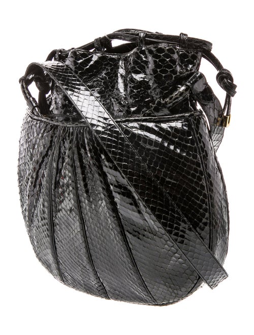 Judith Leiber Snakeskin Bucket Bag
