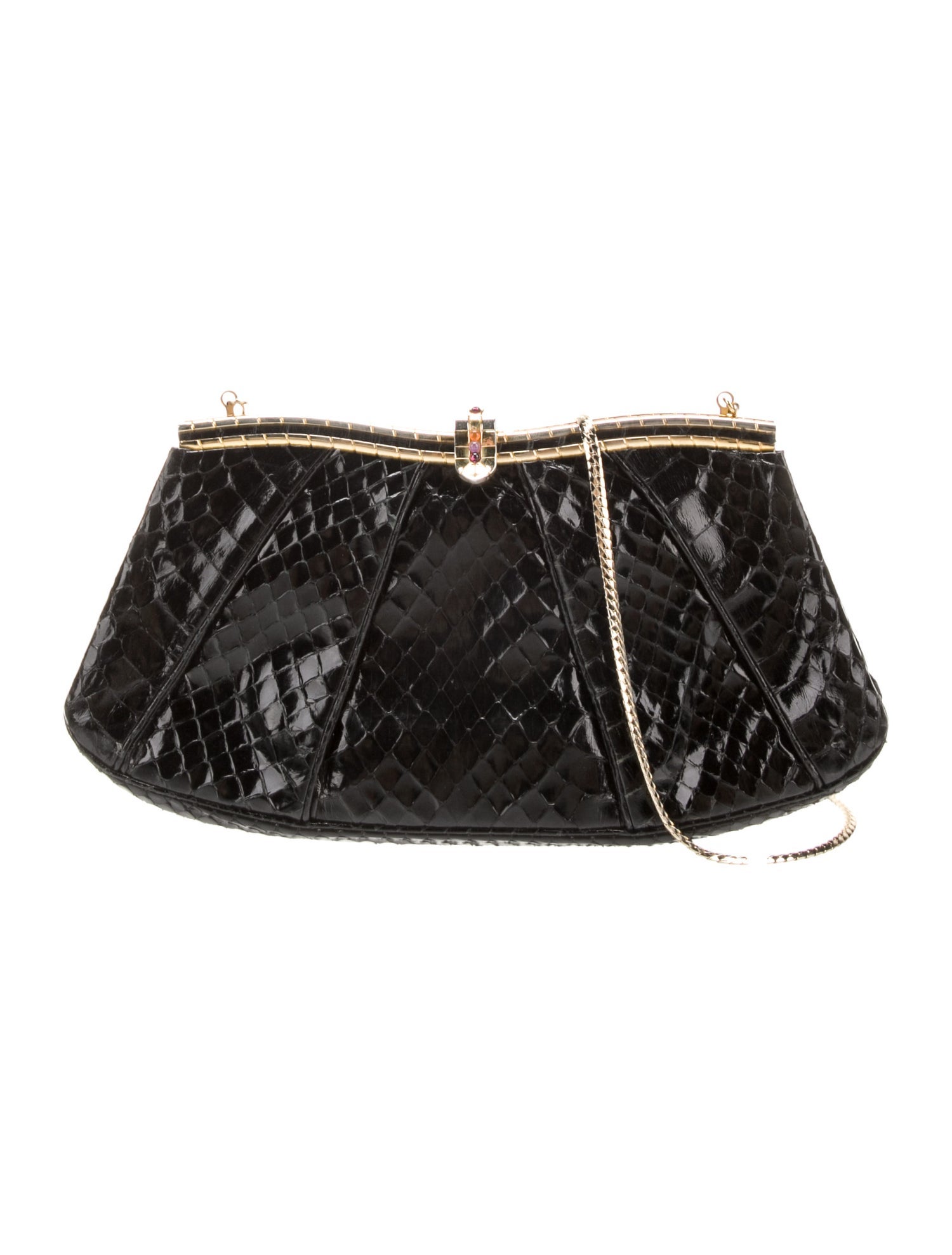 Judith Leiber Embossed Leather Evening Bag